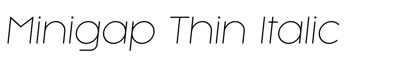 Minigap Thin Italic